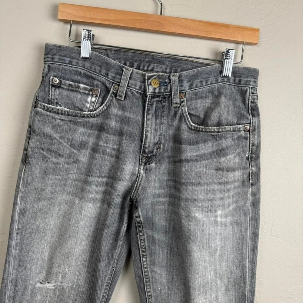 2010‎ Banana Republic Black Faded Distressed Slim Denim Jeans 29x32